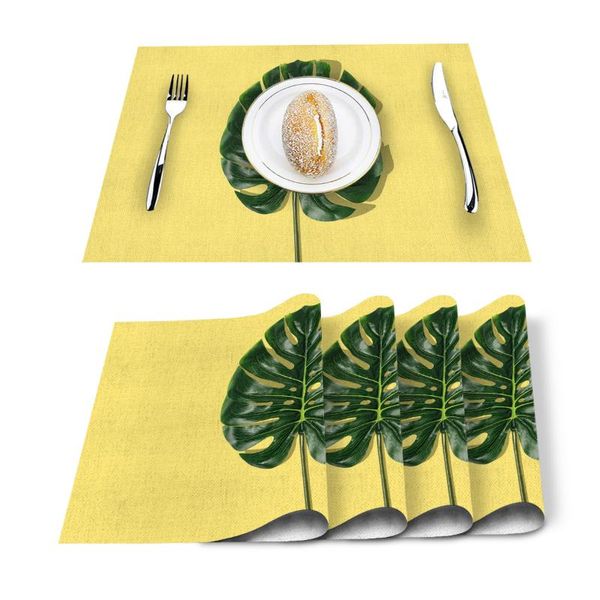 table runner yellow simple monstera placemat for dining non-slip and heat-insulating mat decoration
table runner yellow simple monstera placemat for dining non-slip and heat-insulating mat decoration