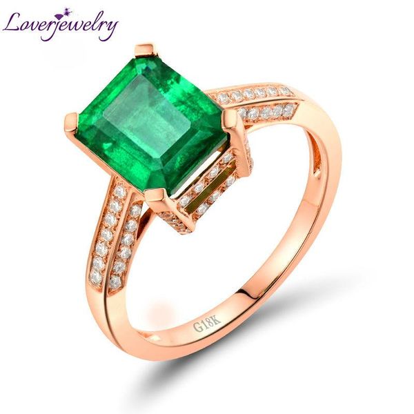 cluster rings loverjewely emerald 18kt rose gold natural diamonds 2.1ct engagement ring fine jewelry for women anniversary gift, Golden;silver
cluster rings loverjewely emerald 18kt rose gold natural diamonds 2.1ct engagement ring fine jewelry for women anniversary gift, Golden;silver