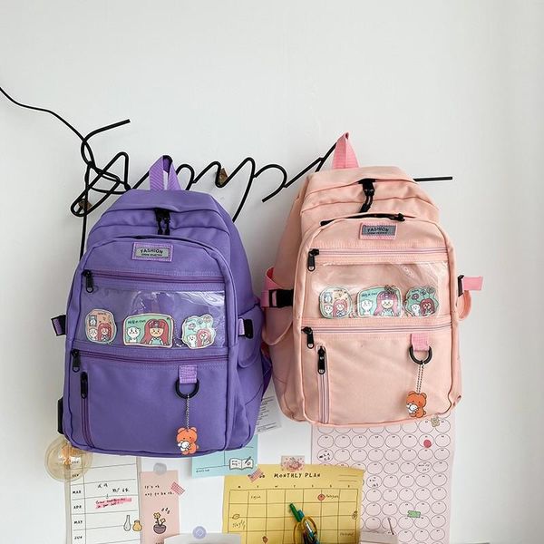 canvas schoolbags transparent cute backpack children kawaii notebook bag girl purple student schoolbag40cm school bags
canvas schoolbags transparent cute backpack children kawaii notebook bag girl purple student schoolbag40cm school bags