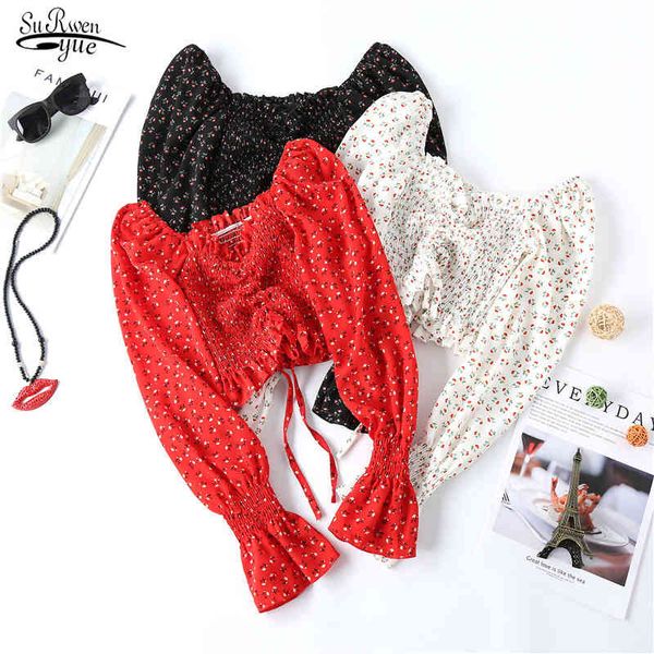 design square collar blouse short navel chiffon shirt drawstring super fairy sweet floral women blusa 10228 210427, White
design square collar blouse short navel chiffon shirt drawstring super fairy sweet floral women blusa 10228 210427, White