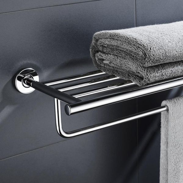 towel racks bathroom shelf 2-tier wall mounting rack with bars stainless steel rod double holder polished chrome
towel racks bathroom shelf 2-tier wall mounting rack with bars stainless steel rod double holder polished chrome