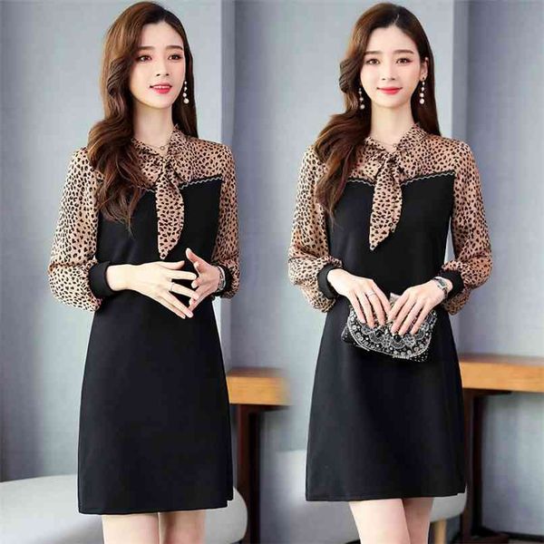 spring autumn black vintage office lady leopard short dress 3xl plus size nightclub mini women party vestido 210528, Black;gray
spring autumn black vintage office lady leopard short dress 3xl plus size nightclub mini women party vestido 210528, Black;gray