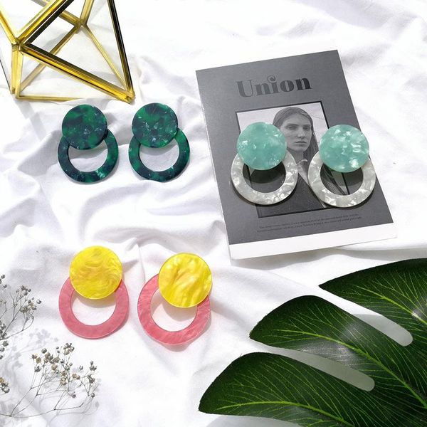 stud design contrast color earring acetates circle geometry deep green for women girl jewelry christmas gift, Golden;silver
stud design contrast color earring acetates circle geometry deep green for women girl jewelry christmas gift, Golden;silver