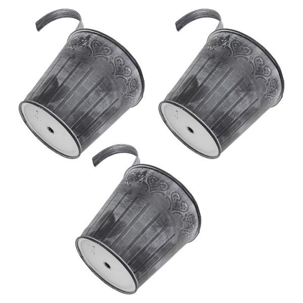 planters & pots 3pcs retro flower implement decorative iron bucket hanging container grey
planters & pots 3pcs retro flower implement decorative iron bucket hanging container grey