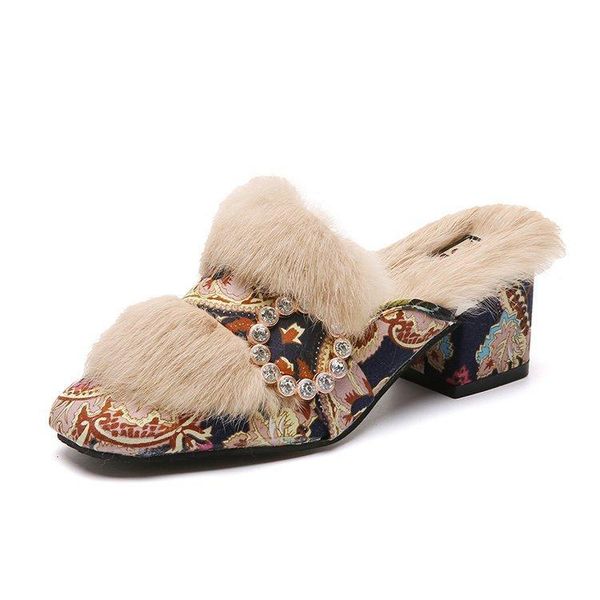 slippers aphixta 100% real hair women shoes luxury fur square heel lady warm mujer indoor slides plus big size 34-44, Black
slippers aphixta 100% real hair women shoes luxury fur square heel lady warm mujer indoor slides plus big size 34-44, Black