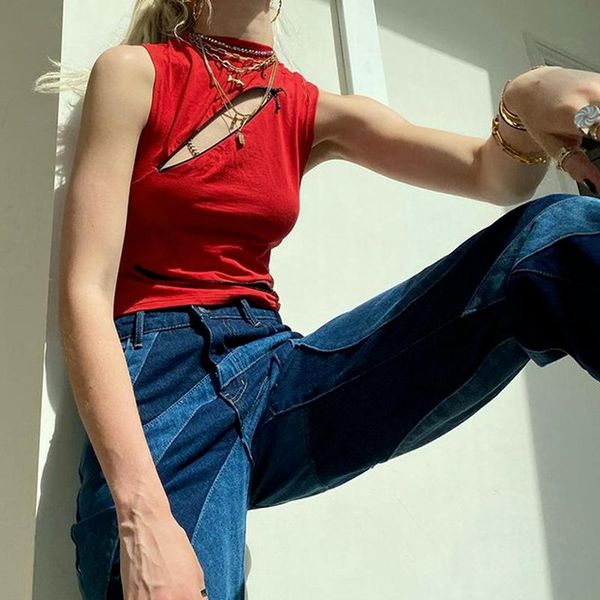 women's tanks & camis punk streetwear round neck zipper tailored vest y2k fashion harajuku hollow sleeveless red navel e-girl clothing, White
women's tanks & camis punk streetwear round neck zipper tailored vest y2k fashion harajuku hollow sleeveless red navel e-girl clothing, White
