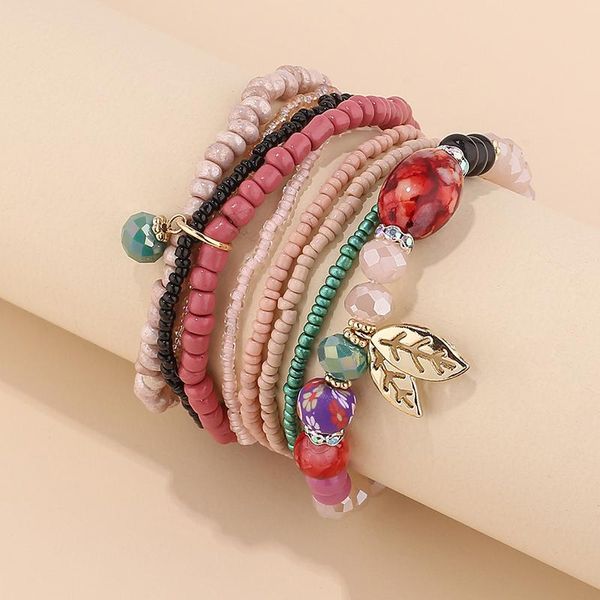 charm bracelets women bohemian jewelry multilayer colorful beads bracelet & bangle golden leaf ethnic wrap set pulseras feminina, Golden;silver
charm bracelets women bohemian jewelry multilayer colorful beads bracelet & bangle golden leaf ethnic wrap set pulseras feminina, Golden;silver