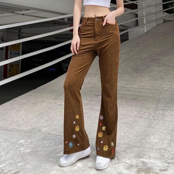 women's pants & capris zovsv casual corduroy brown high waist floral embroidery thin skinny elegant long trousers women fashion streetw, Black;white
women's pants & capris zovsv casual corduroy brown high waist floral embroidery thin skinny elegant long trousers women fashion streetw, Black;white