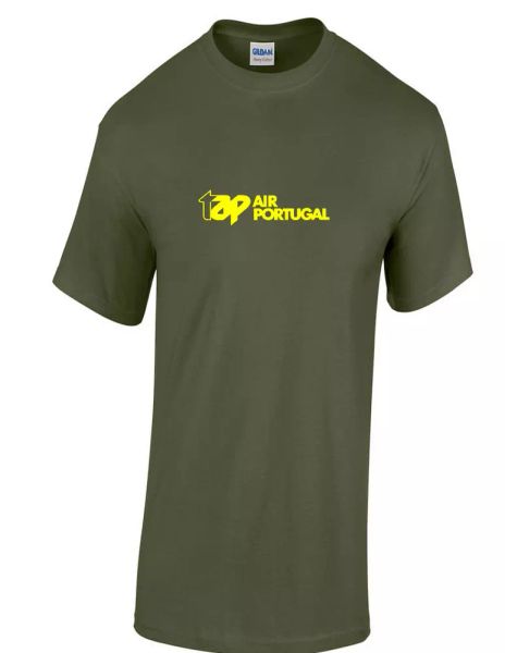 tap air portugal yellow vintage logo portuguese airline army green t-shirt, White;black
tap air portugal yellow vintage logo portuguese airline army green t-shirt, White;black