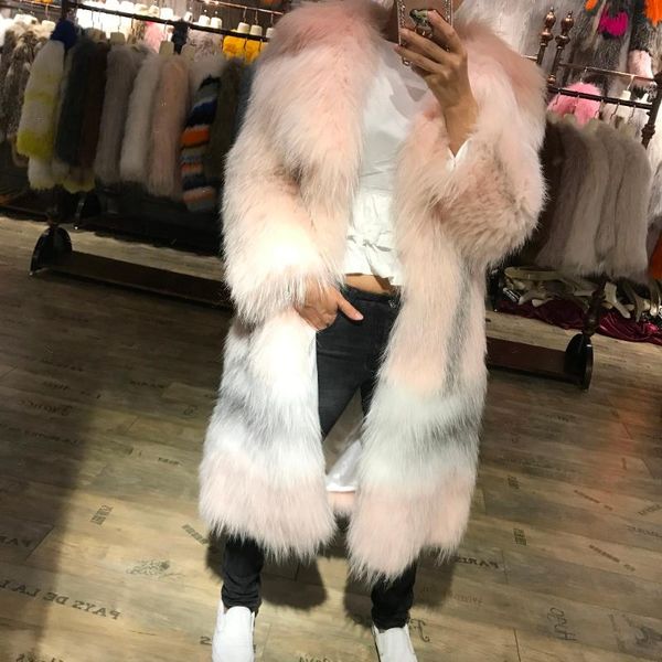 women's fur & faux real lady long women coat knitted, Black 
women's fur & faux real lady long women coat knitted, Black