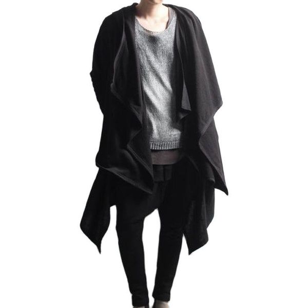 men's hoodies & sweatshirts men gothic punk hip hop hoodie irregular design long cloak japanese streetwear nightclub singer stage cardi, Black
men's hoodies & sweatshirts men gothic punk hip hop hoodie irregular design long cloak japanese streetwear nightclub singer stage cardi, Black