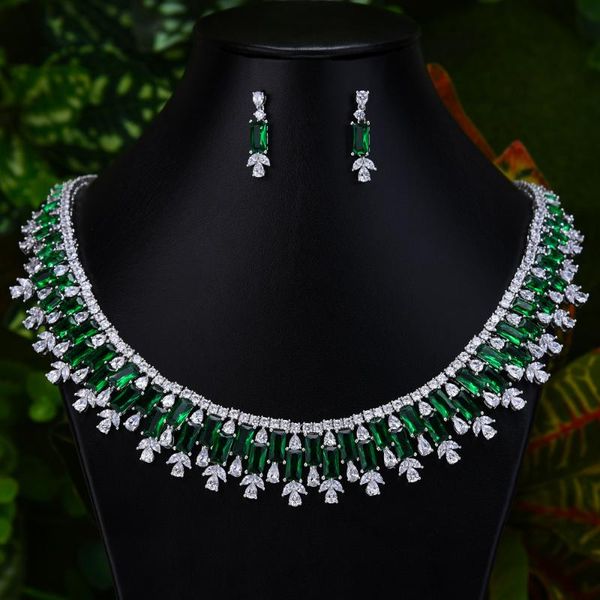 earrings & necklace siscathy est luxury sparking brilliant cubic zircon wedding bridal jewelry sets dress accessories 2021, Silver
earrings & necklace siscathy est luxury sparking brilliant cubic zircon wedding bridal jewelry sets dress accessories 2021, Silver