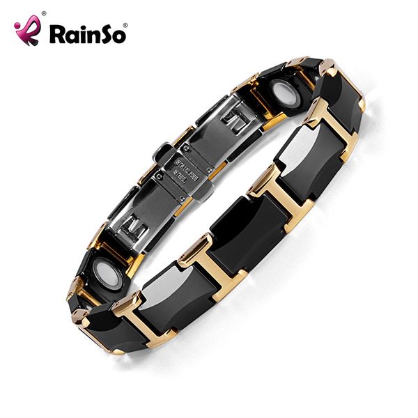 rainso black ceramic tungsten steel charm magnetic health care link bracelets for women with gold color friendship homme gift, Golden;silver
rainso black ceramic tungsten steel charm magnetic health care link bracelets for women with gold color friendship homme gift, Golden;silver