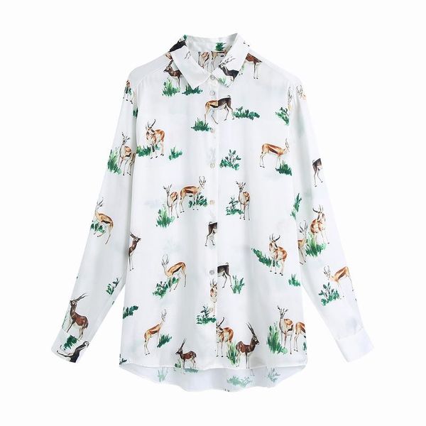 women's blouses & shirts women loose shirt spring 2021 clothing animal print female blusa modern lady long sleeve blouse, White
women's blouses & shirts women loose shirt spring 2021 clothing animal print female blusa modern lady long sleeve blouse, White