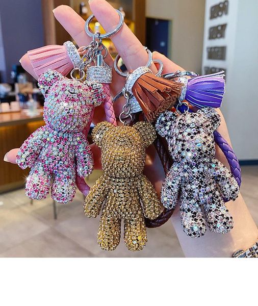 creative cartoon full diamond bear tassel car keychain pendant cute male and female bag key chain gift christmas party favor
creative cartoon full diamond bear tassel car keychain pendant cute male and female bag key chain gift christmas party favor