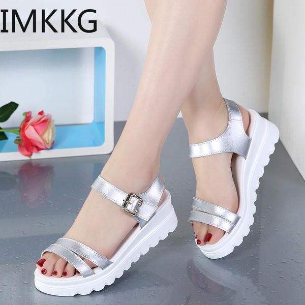 genuine leather women platform beach sandals shoes ladies flats sliver white summer mid heel footwear q00147, Black
genuine leather women platform beach sandals shoes ladies flats sliver white summer mid heel footwear q00147, Black