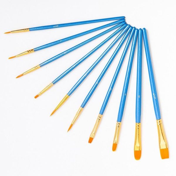 nylon brush 10 pearlescent blue rod wool combination oil painting set gift sets
nylon brush 10 pearlescent blue rod wool combination oil painting set gift sets