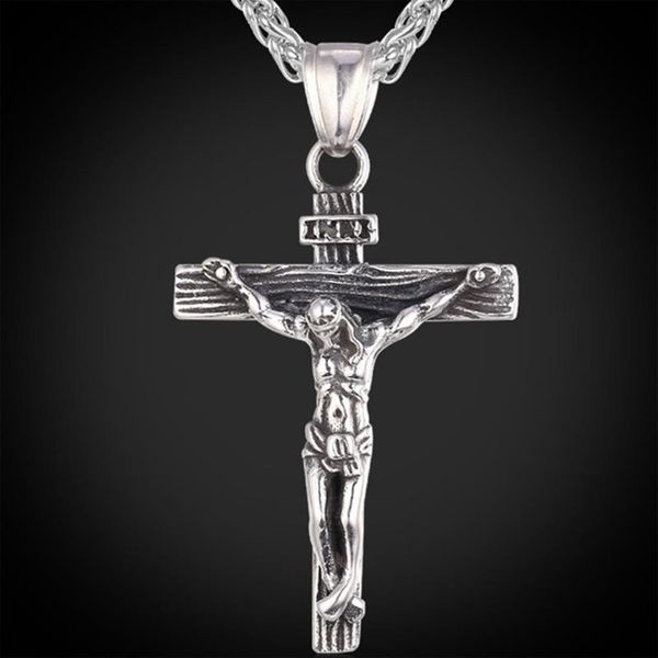pendant necklaces potcet stainless steel jesus cross titanium necklace keel with geometric fashion hip hop party jewelry, Silver
pendant necklaces potcet stainless steel jesus cross titanium necklace keel with geometric fashion hip hop party jewelry, Silver