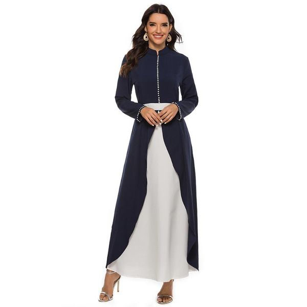 casual dresses muslim middle eastern maxi dress fashion contrast color patchwork beaded a line stand collar long sleeve navy, Black;gray
casual dresses muslim middle eastern maxi dress fashion contrast color patchwork beaded a line stand collar long sleeve navy, Black;gray