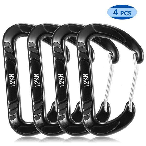 cords, slings and webbing 4pcs 12kn wiregate carabiner snag steel spring clip hammock swing camping equipment hiking accessories
cords, slings and webbing 4pcs 12kn wiregate carabiner snag steel spring clip hammock swing camping equipment hiking accessories