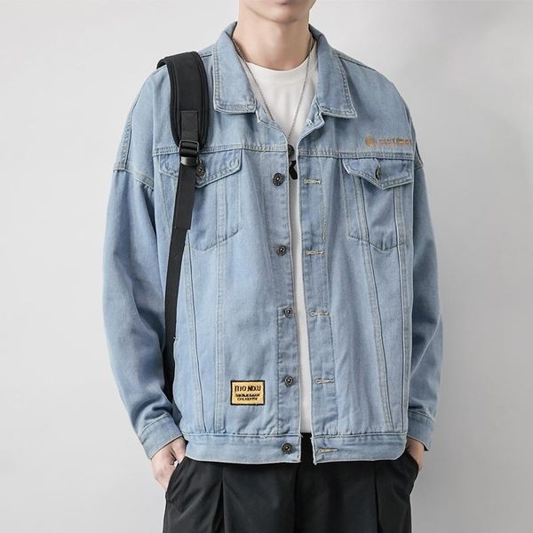 men's jackets 2021 spring and autumn youth fashion denim jacket handsome street clothes men classic trend, Black;brown
men's jackets 2021 spring and autumn youth fashion denim jacket handsome street clothes men classic trend, Black;brown