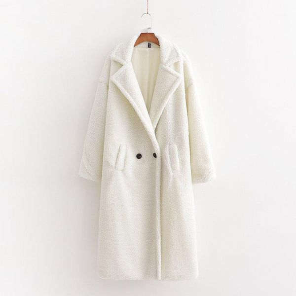 women's wool & blends thick warm cashmere winter casual solid teddy coat women long sleeve fleece jacket turn down collar lamb fur oute, Black
women's wool & blends thick warm cashmere winter casual solid teddy coat women long sleeve fleece jacket turn down collar lamb fur oute, Black