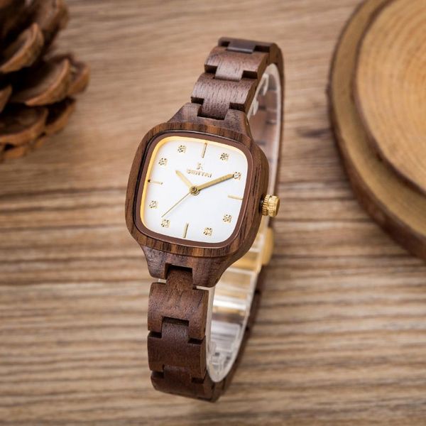 wristwatches sentai fashion womman`s wooden watch walnut sandal wood analog japan miyota quartz movement wristwatch, Slivery;brown
wristwatches sentai fashion womman`s wooden watch walnut sandal wood analog japan miyota quartz movement wristwatch, Slivery;brown