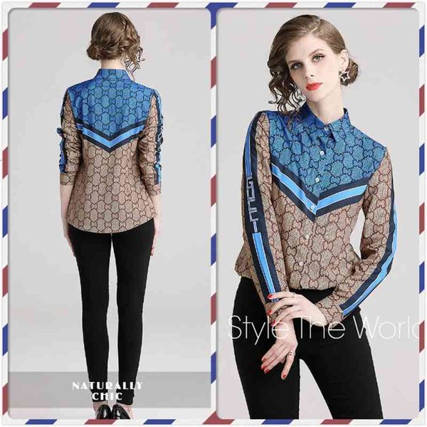 new women's fashion fall spring striped contrast color long sleeve blouses office lady slim button front up geometric print shirts, White
new women's fashion fall spring striped contrast color long sleeve blouses office lady slim button front up geometric print shirts, White