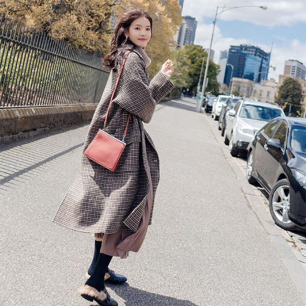 women's wool & blends 2021 autumn and winter female explosion models korean fashion long woolen coat, Black
women's wool & blends 2021 autumn and winter female explosion models korean fashion long woolen coat, Black