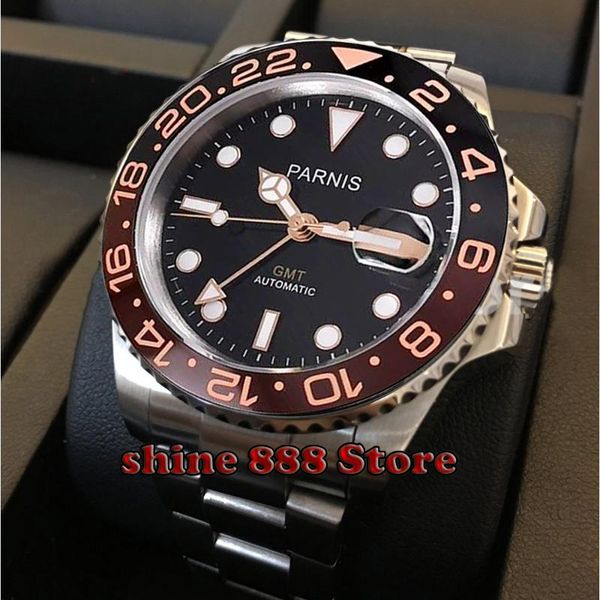men's vests parnis 40mm self-winding mechanical watch gmt sapphire crystal 2021 diver relogio masculinoluxury men clock, Black;white
men's vests parnis 40mm self-winding mechanical watch gmt sapphire crystal 2021 diver relogio masculinoluxury men clock, Black;white