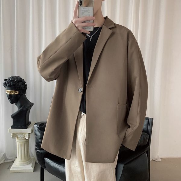 men's suits & blazers autumn korean style blazer fashion solid color business casual dress jacket men streetwear wild loose suit j, White;black
men's suits & blazers autumn korean style blazer fashion solid color business casual dress jacket men streetwear wild loose suit j, White;black