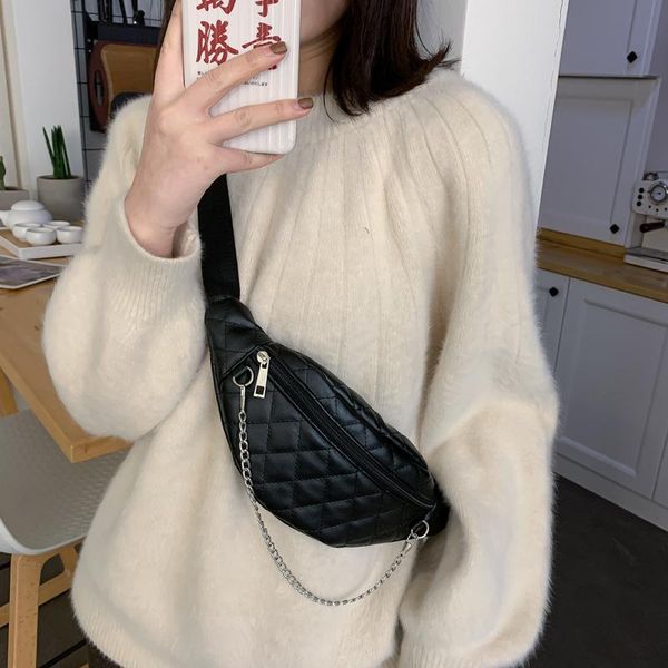 waist bags black soft pu leather women bag summer female chain crossbody shoulder messenger casual lady chest 2021
waist bags black soft pu leather women bag summer female chain crossbody shoulder messenger casual lady chest 2021