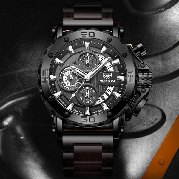 wristwatches nektom 8229 casual men's watches classic business mens quartz trendy stainless steel men watch relogio masculino, Slivery;brown
wristwatches nektom 8229 casual men's watches classic business mens quartz trendy stainless steel men watch relogio masculino, Slivery;brown
