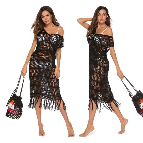 summer fashion hollow out knitted dresses women sleeveless striped patchwork sweater dress elastic slim cover up beach women's swimwear, White;black
summer fashion hollow out knitted dresses women sleeveless striped patchwork sweater dress elastic slim cover up beach women's swimwear, White;black
