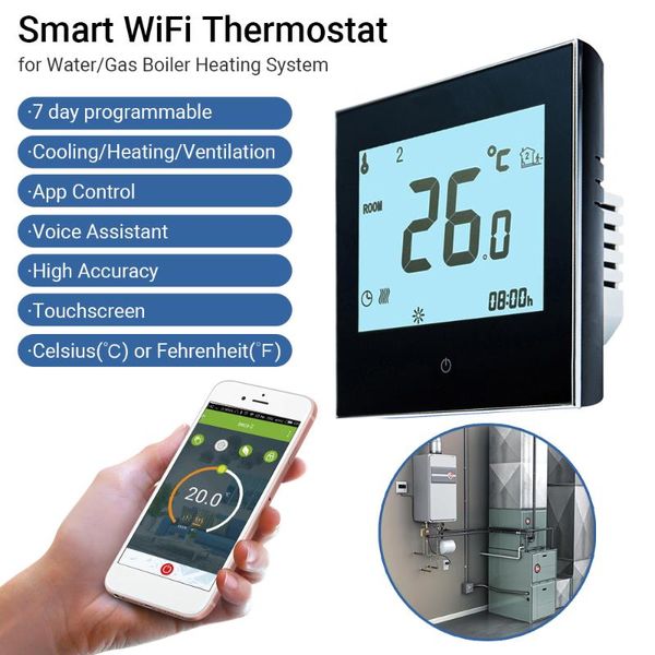 smart home control wifi programmable thermostat for water/gas boiler with app voice amazon echo google tmall genie
smart home control wifi programmable thermostat for water/gas boiler with app voice amazon echo google tmall genie