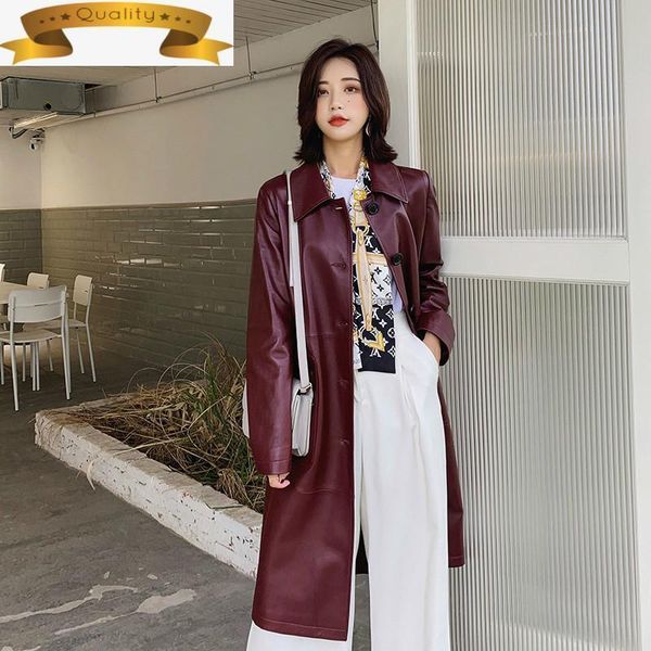 women's leather long jacket sheepskin coat genuine real women 2021 korean windbreaker jackets b11d01194-b kj4177 & faux, Black
women's leather long jacket sheepskin coat genuine real women 2021 korean windbreaker jackets b11d01194-b kj4177 & faux, Black