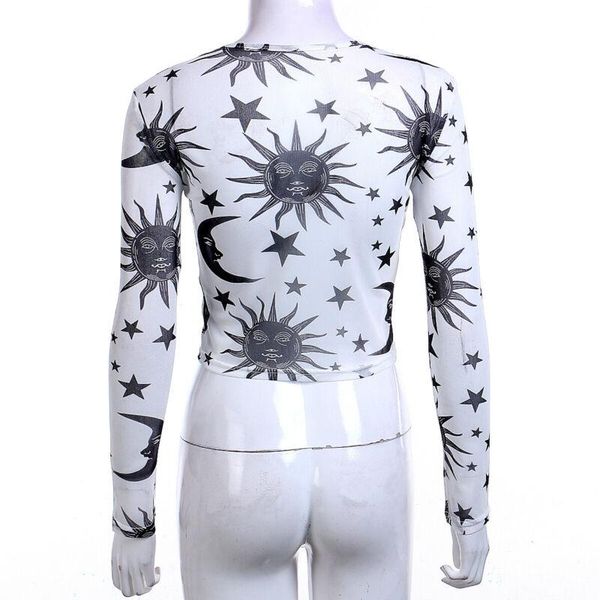 women's t-shirt women mesh sheer net see-through long sleeve angel crop summer autumn fashion t-shirts, White
women's t-shirt women mesh sheer net see-through long sleeve angel crop summer autumn fashion t-shirts, White