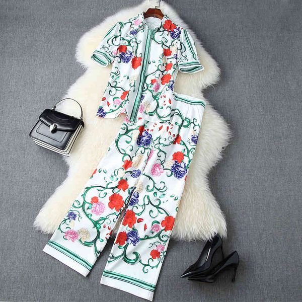 women's two piece pants summer short sleeve lapel neck multicolor floral print single-breasted blouse + wide leg trousers 2 s set l1711, White
women's two piece pants summer short sleeve lapel neck multicolor floral print single-breasted blouse + wide leg trousers 2 s set l1711, White