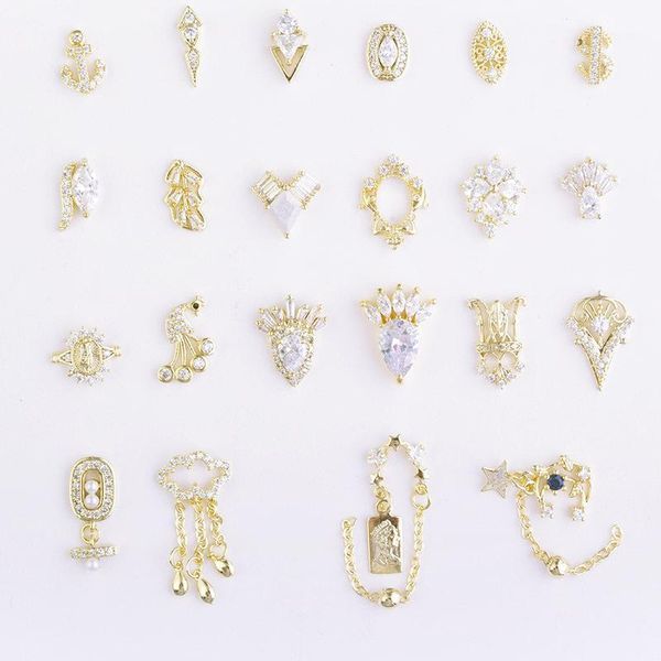 micro-inlaid shiny zircon alloy rhinestones diy charm nail decoration accessories a variety of styles available1, Silver;gold
micro-inlaid shiny zircon alloy rhinestones diy charm nail decoration accessories a variety of styles available1, Silver;gold