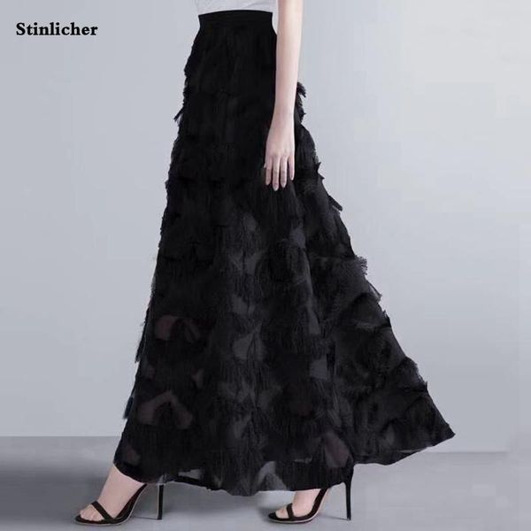 skirts spring autumn women feather tassel club pleated maxi elastic high waisted long party skirt saias faldas jupe femmle, Black
skirts spring autumn women feather tassel club pleated maxi elastic high waisted long party skirt saias faldas jupe femmle, Black