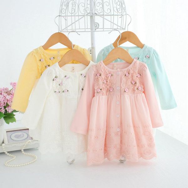girl's dresses 2021 spring autumn cotton infant clothes born girls dress cute flowers lace baby vestido dq917, Red;yellow
girl's dresses 2021 spring autumn cotton infant clothes born girls dress cute flowers lace baby vestido dq917, Red;yellow