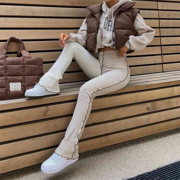 fashion contrast ribbed skinny flared womens capris high waist slim legging trousers streetwear, Black;white
fashion contrast ribbed skinny flared womens capris high waist slim legging trousers streetwear, Black;white