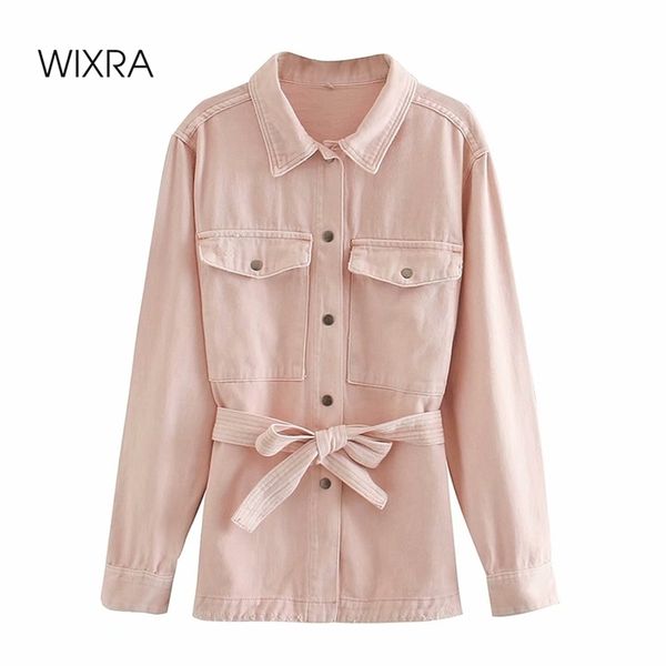 wixra denim coat long sleeve cargo jackets with sashes autumn casual womens pockets single breasted clothes 210419, Black;brown
wixra denim coat long sleeve cargo jackets with sashes autumn casual womens pockets single breasted clothes 210419, Black;brown