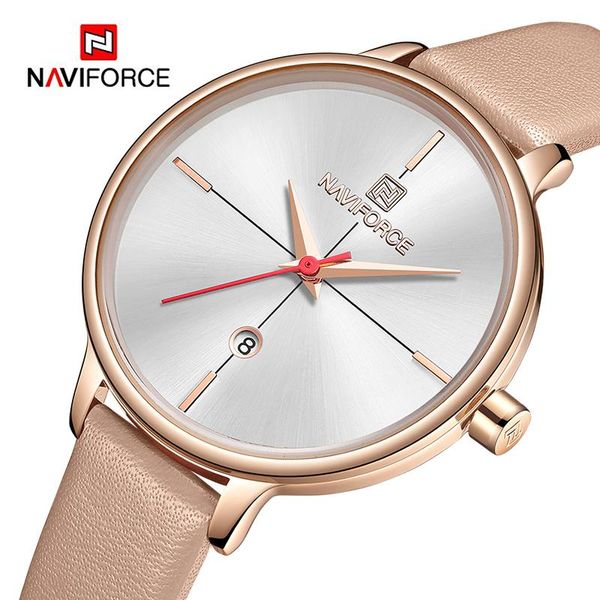 wristwatches naviforce women watches fashion casual quartz ladies wristwatch leather waterproof simple clock relogio femini, Slivery;brown 
wristwatches naviforce women watches fashion casual quartz ladies wristwatch leather waterproof simple clock relogio femini, Slivery;brown