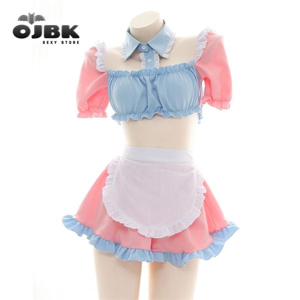 ojbk maid cosplay outfit cute pink blue school girl costumes for female mini skirt uniform charming kawaii women' suit 211118, Red;black
ojbk maid cosplay outfit cute pink blue school girl costumes for female mini skirt uniform charming kawaii women' suit 211118, Red;black