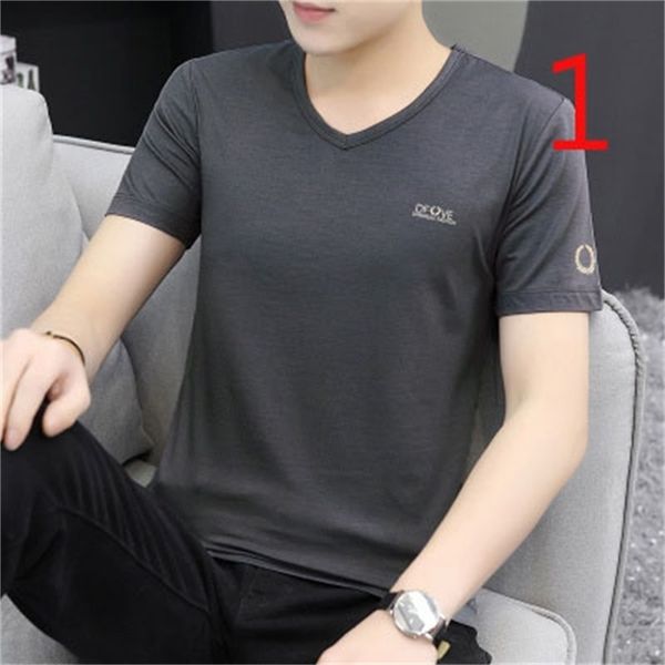 men's casual short-sleeved white t tide loose t-shirt printing luminous 210420, White;black
men's casual short-sleeved white t tide loose t-shirt printing luminous 210420, White;black