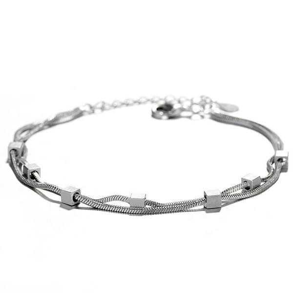 charm bracelets double decker cube minimalist style silver plated bracelet fashion luxury jewelry adjuestable bangle for women gift, Golden;silver
charm bracelets double decker cube minimalist style silver plated bracelet fashion luxury jewelry adjuestable bangle for women gift, Golden;silver