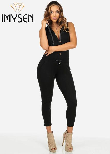 women's jumpsuits & rompers imysen summer fashion jumpsuit women romper solid v neck sleeveless black one piece outfit, Black;white
women's jumpsuits & rompers imysen summer fashion jumpsuit women romper solid v neck sleeveless black one piece outfit, Black;white