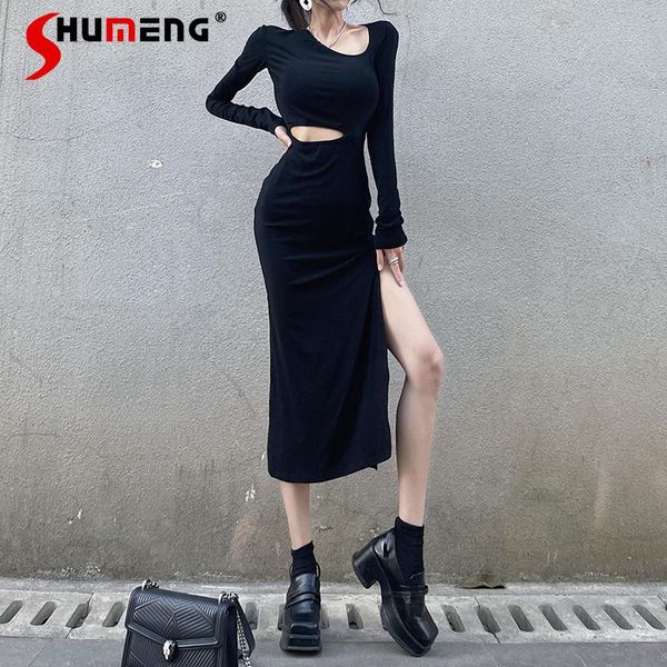 casual dresses 2021 autumn black fashion simple cut-out midriff outfit split midi dress women's long sleeve high waist skimming, Black;gray
casual dresses 2021 autumn black fashion simple cut-out midriff outfit split midi dress women's long sleeve high waist skimming, Black;gray