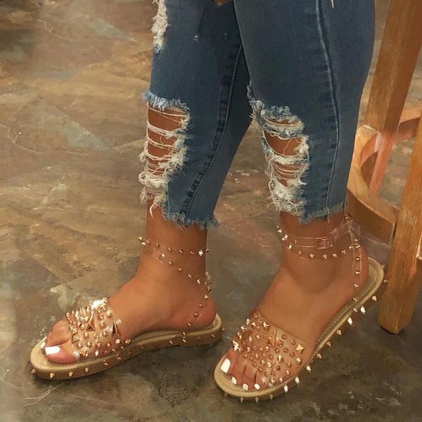 sandals women transparent flats shoes large size female clear with rivet ladies roman beach sandalias mujer, Black
sandals women transparent flats shoes large size female clear with rivet ladies roman beach sandalias mujer, Black